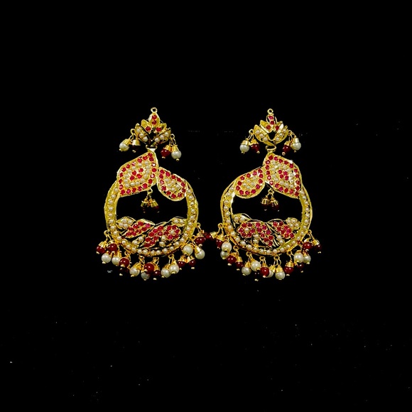 Jadau Gold plated earrings. - Picture 1 of 2